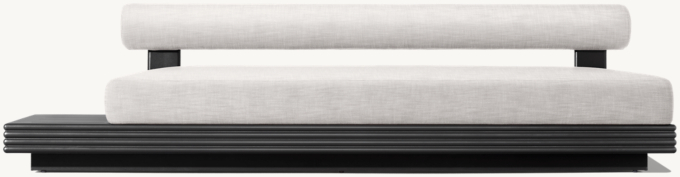 Bondi Aluminum Left-Side Table Three-Seat Armless Sofa 