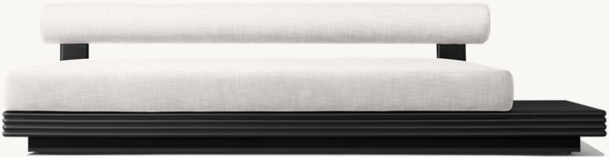 Bondi Aluminum Right-Side Table Three-Seat Armless Sofa 