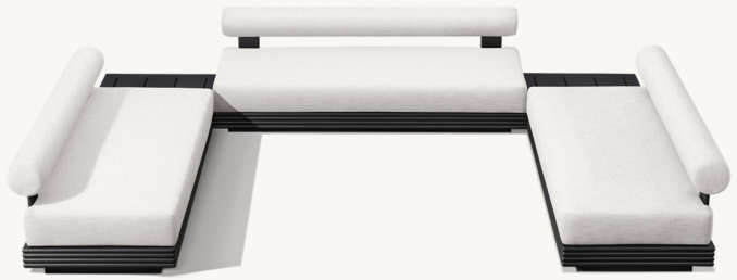 Front High view of Bondi Aluminum Modular U-Sectional  