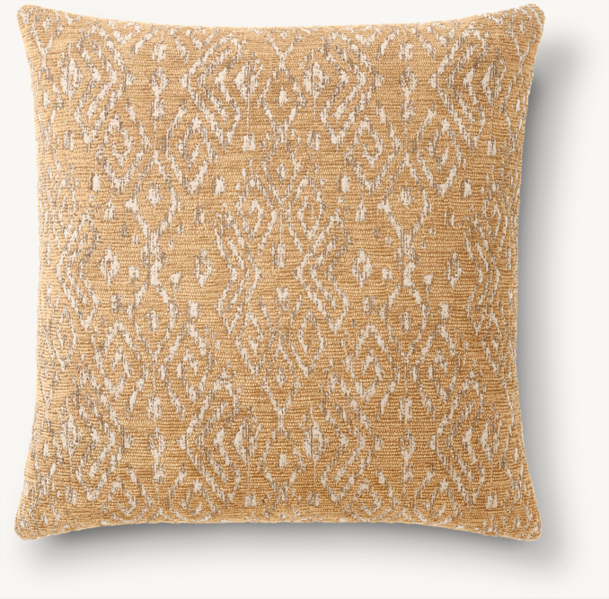 Overhead view of Ria Bold Diamond Print Outdoor Pillow Cover - Square 