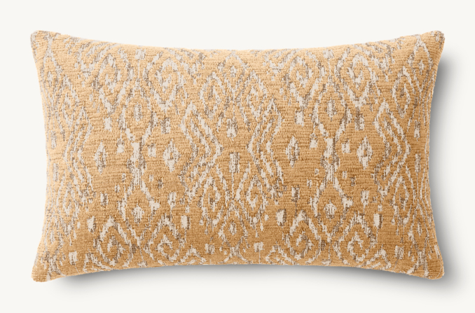 Overhead view of Ria Bold Diamond Print Outdoor Pillow Cover - Lumbar 