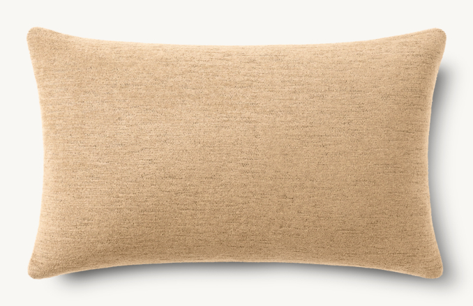 Overhead view of Ria Solid Outdoor Pillow Cover - Lumbar 