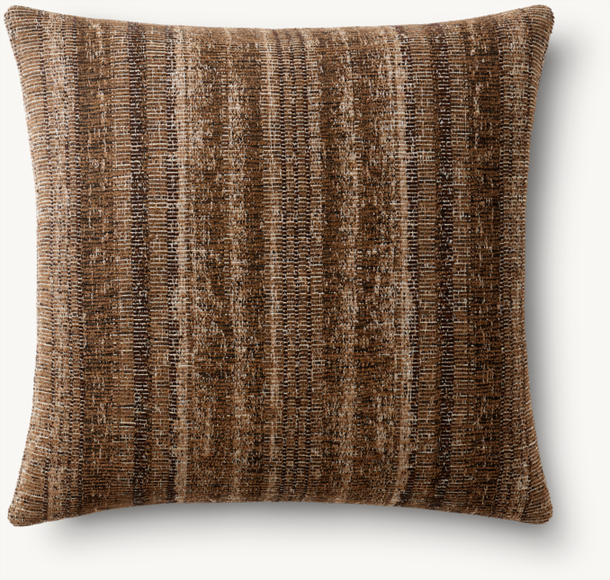 Overhead view of Ria Stripe Outdoor Pillow Cover - Square 