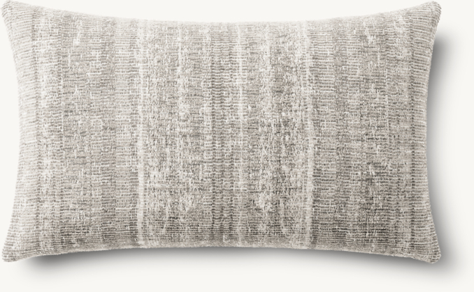 Overhead view of Ria Stripe Outdoor Pillow Cover - Lumbar  