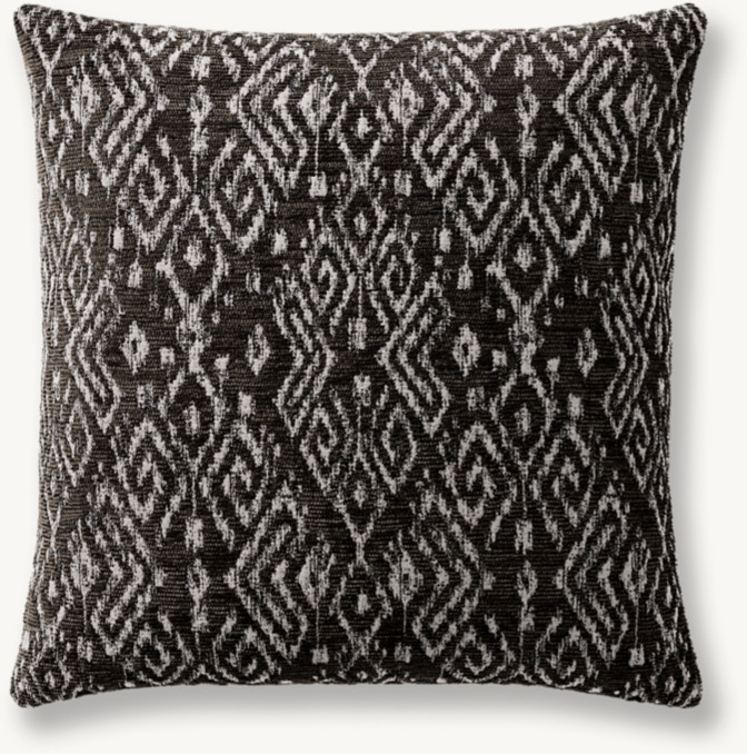 Overhead view of Ria Bold Diamond Print Outdoor Pillow Cover - Square 