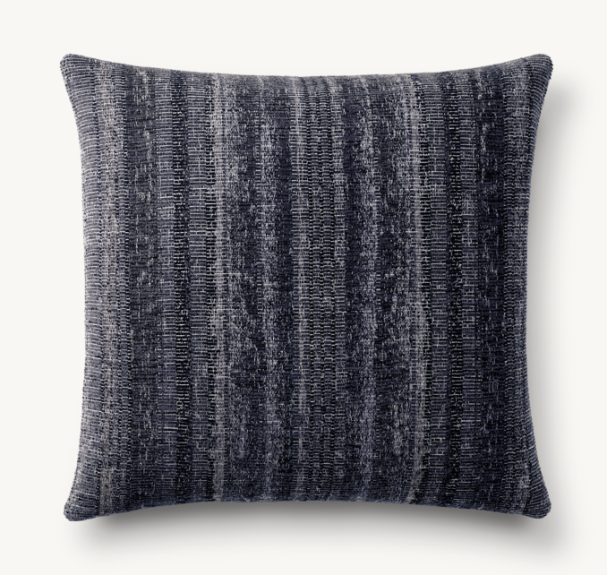 Overhead view of Ria Stripe Outdoor Pillow Cover - Square 