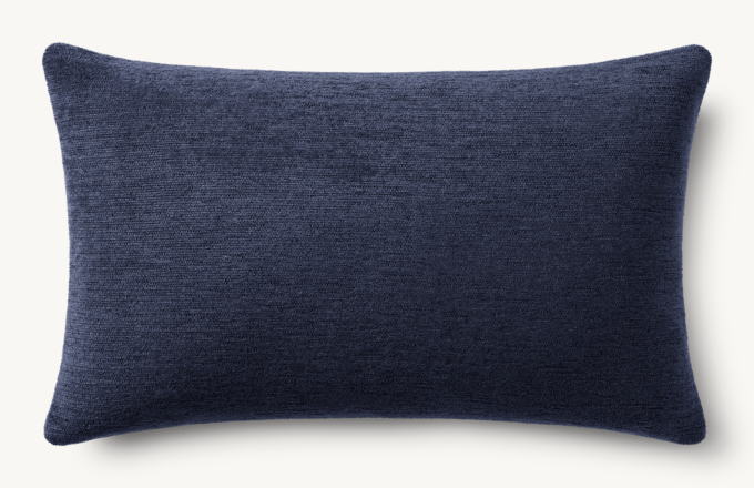 Vue en Hauteur - Ria - Housse de Coussin D'Extérieur Unie - Rectangulaire - Indigo