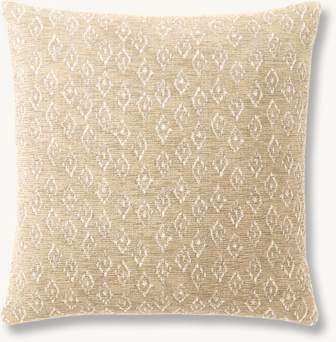 Overhead view of Ria Small Diamond Print Outdoor Pillow Cover - Square 