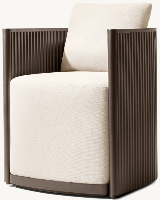 Byron Aluminum Full Seat Dining Armchair
