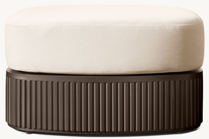 Byron Aluminum Ottoman