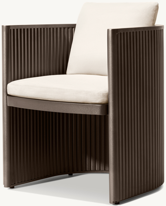 Byron Aluminum Open-Base Dining Armchair