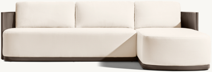 Byron Aluminum Right-Arm Sofa-Chaise Sectional