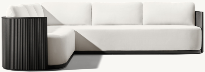 Byron Aluminum Left-Arm L-Sectional