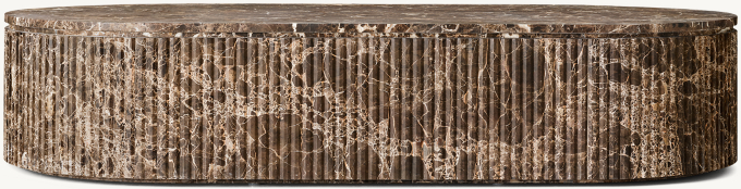 Byron Reeded Stone Coffee Table