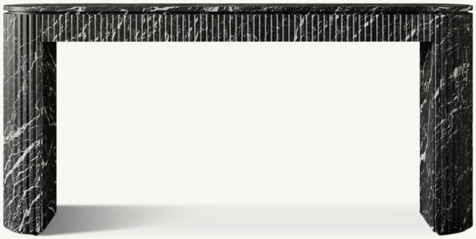 Byron Reeded Stone Console Table