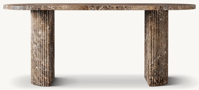 Byron Reeded Stone Desk