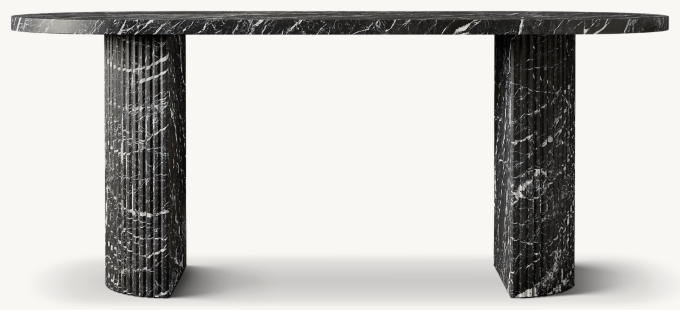 Byron Reeded Stone Desk