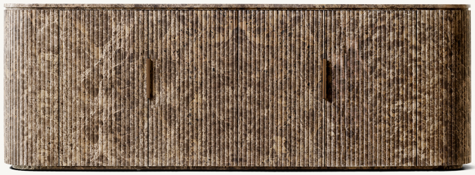 Shown in Brown Emperador Marble.