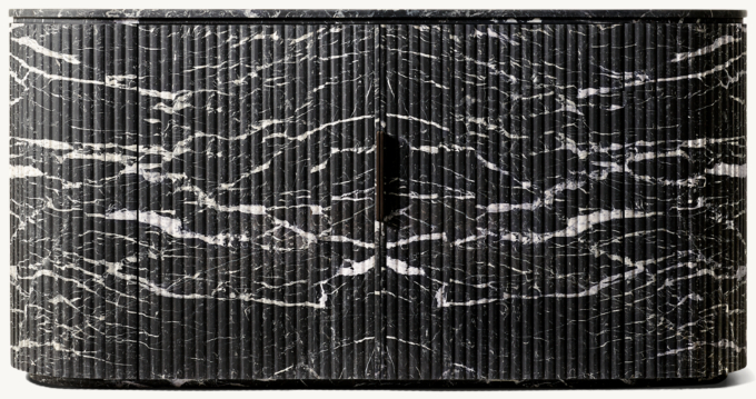 Byron Reeded Stone Double-door Sideboard
