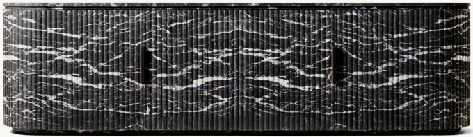 Byron Reeded Stone 4-door Media Console