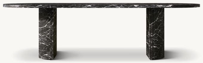 Byron Reeded Stone Dining Table