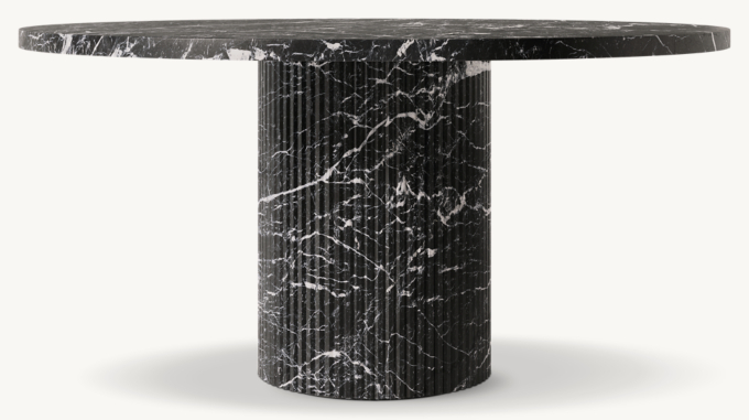 Byron Reeded Stone Round Dining Table