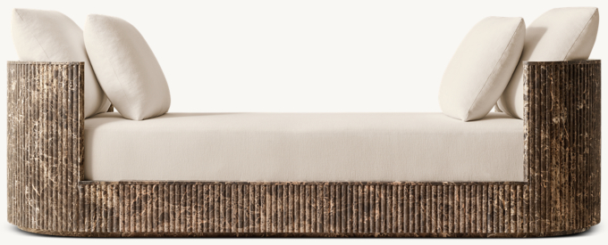 Byron Reeded Stone Fabric Daybed