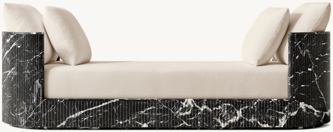 Byron Reeded Stone Fabric Daybed