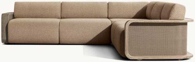 Santiago Teak Right-Arm L-Sectional 
