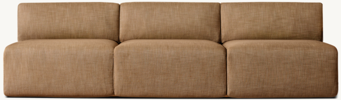 Front view of Santiago Armless Sofa Cushions 
