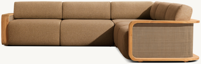 Santiago Teak Right-Arm L-Sectional 