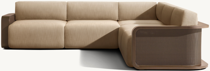 Santiago Aluminum Right-Arm L-Sectional 