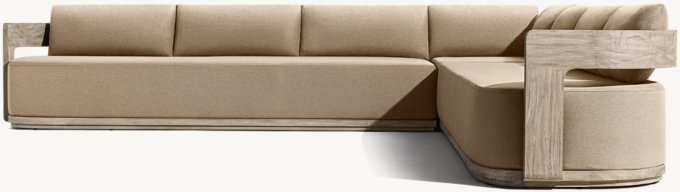 Bronte Teak Right-Arm L-Sectional 