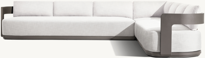 Bronte Aluminum Right-Arm L-Sectional 