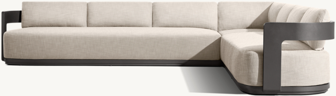 Bronte Aluminum Right-Arm L-Sectional 