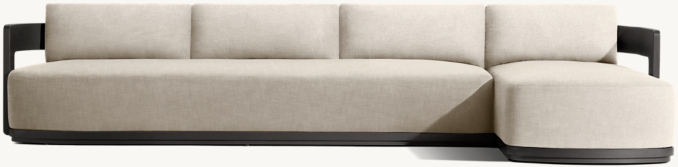 Bronte Aluminum Right-Arm Chaise Sectional 