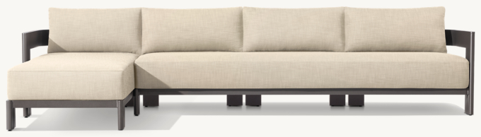 Matira Aluminum Left-Arm Sofa-Chaise Sectional 