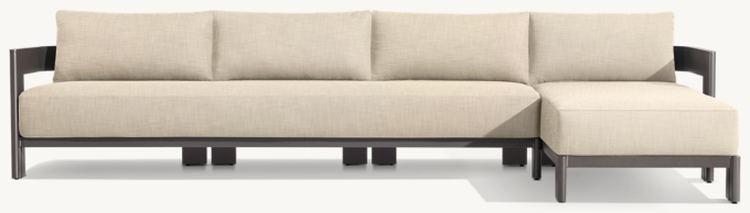 Matira Aluminum Right-Arm Sofa-Chaise Sectional | RH