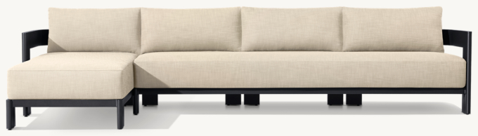 Matira Aluminum Left-Arm Sofa-Chaise Sectional 