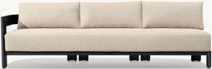 Matira Aluminum Three-Seat Left-Arm Sofa 