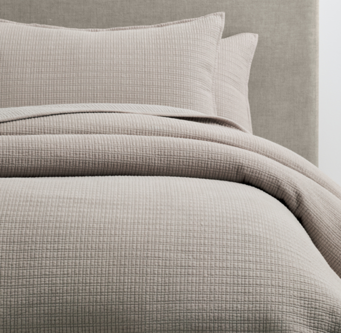 Textured Washed Linen Coverlet