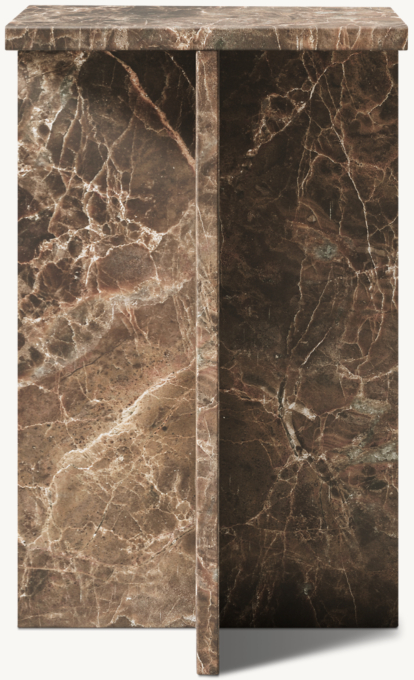 Drink table shown in Brown Emperador Marble.