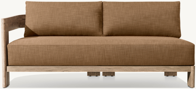 Matira Teak Two-Seat Left-Arm Sofa 