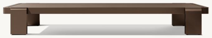 Vigo Aluminum Rectangular Coffee Table 