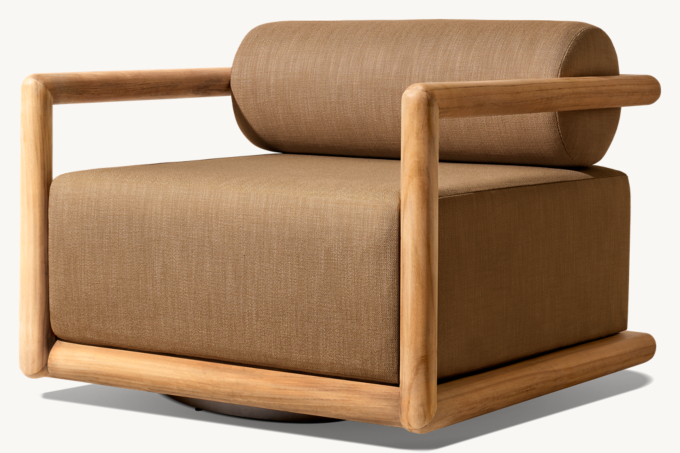 Palma Teak Swivel Lounge Chair 