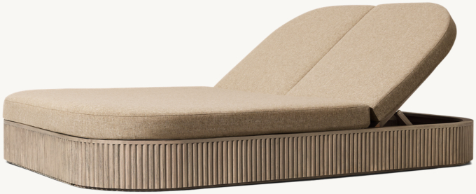 Byron Teak Adjustable Double Chaise