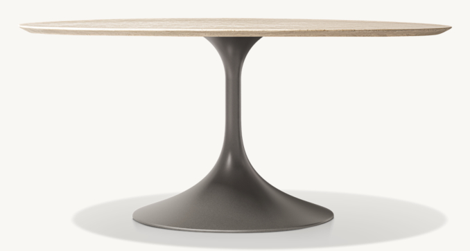 Aero Stone Outdoor Round Drink Side Table | RH