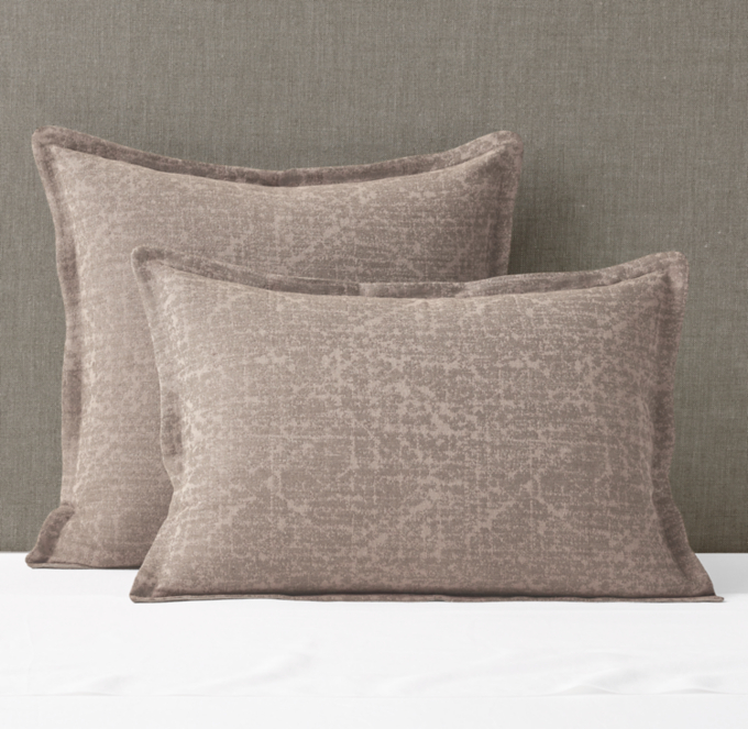 Distressed Linen-Cotton Jacquard Sham
