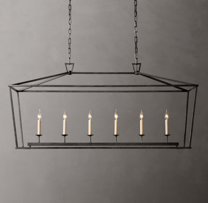 19th C. English Openwork Rectangular Chandelier 54\"