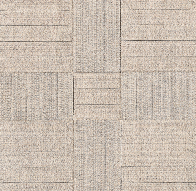 Overhead view of Rhea Performance Outdoor Rug Swatch 